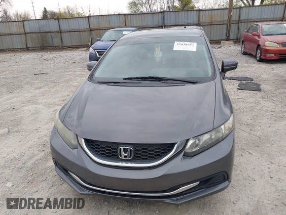 2014 Honda Civic Sedan LX with VIN 19XFB2F55EE029480, listed as a IAAI auction lot 42039784 with 138,734 mi miles. Bid and sale history available at carsss.com. Image 12.