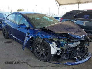 2024 Tesla Model 3 with VIN 5YJ3E1EA0RF745089, listed as a IAAI auction lot 41980217 with 9,851 mi miles and . Bid and sale history available at DreamBid. Image 1.