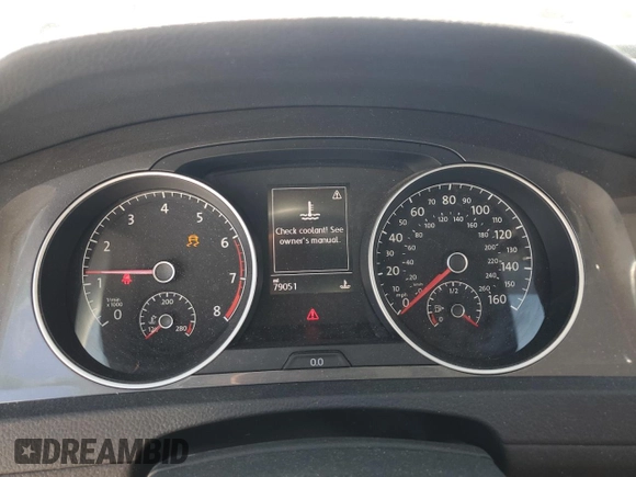 2017 Volkswagen Golf S with VIN 3VWH17AU5HM519139, listed as a Copart auction lot 58598645 with 79,051 mi miles and Salvage title. Bid and sale history available at DreamBid. Image 9.
