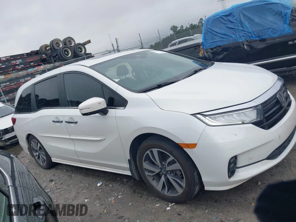 2022 Honda Odyssey Touring with VIN 5FNRL6H87NB058420, listed as a IAAI auction lot 42234499 with 78,633 mi miles and . Bid and sale history available at DreamBid. Image 13.