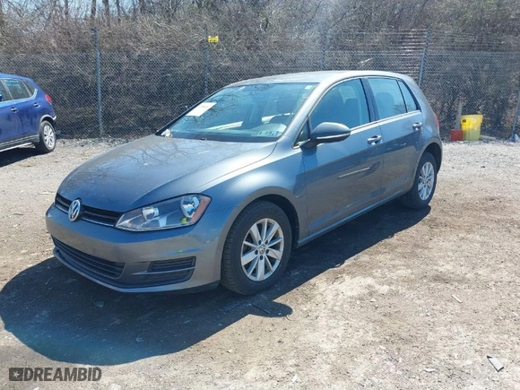 2015 Volkswagen Golf TSI S with VIN 3VW217AU8FM095393, listed as a IAAI auction lot 41880447 with NaN miles. Bid and sale history available at carsss.com. Image 2.