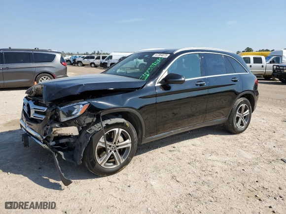 2018 Mercedes-Benz GLC with VIN WDC0G4KB9JV019422, listed as a Copart auction lot 47384075 with 83,586 mi miles and Salvage Title. Bid and sale history available at carsss.com. Image 1.