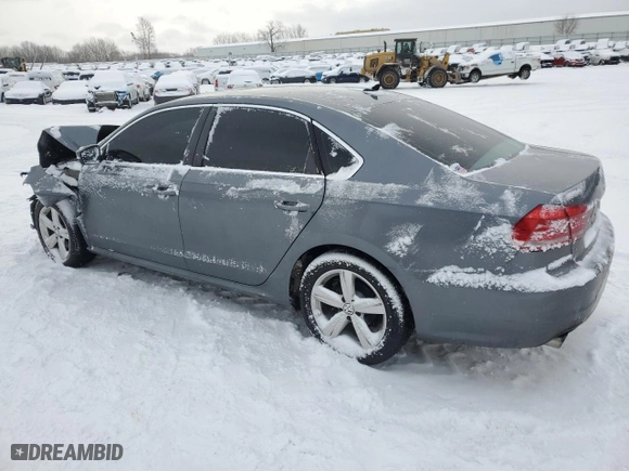 2013 Volkswagen Passat TDI SE w/Sunroof with VIN 1VWBN7A37DC113554, listed as a Copart auction lot 45937395 with 0 mi miles and Non Repairable. Bid and sale history available at carsss.com. Image 2.