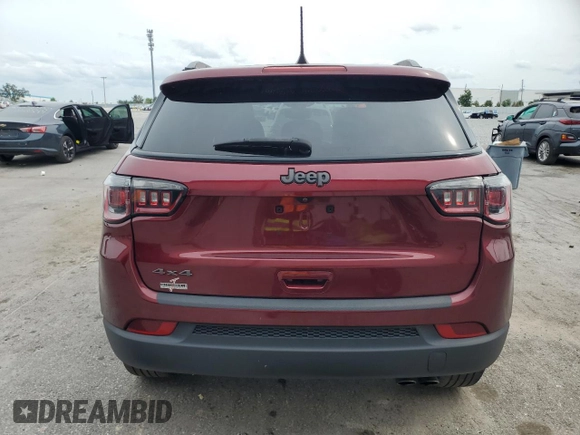 2021 Jeep Compass 80th Anniversary with VIN 3C4NJDEBXMT546477, listed as a Copart auction lot 58854585 with 57,376 mi miles and Non repairable. Bid and sale history available at DreamBid. Image 6.