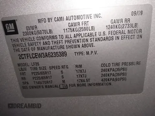 2010 GMC Terrain SLE-1 with VIN 2CTFLCEW3A6235389, listed as a IAAI auction lot 41566867 with 111,974 mi miles. Bid and sale history available at carsss.com. Image 9.