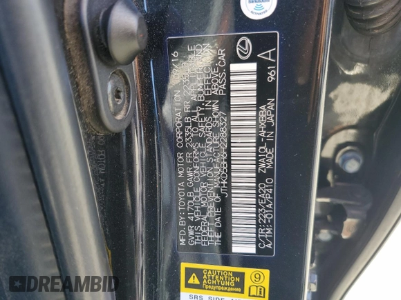 2017 Lexus CT with VIN JTHKD5BH6H2288327, listed as a Copart auction lot 77015464 with 89,867 mi miles and Salvage Title. Bid and sale history available at carsss.com. Image 13.