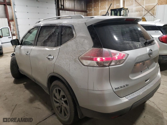 2015 Nissan Rogue SL with VIN 5N1AT2MV6FC833270, listed as a Copart auction lot 46159405 with 0 mi miles and Salvage Title. Bid and sale history available at carsss.com. Image 2.