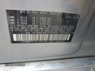 2016 Subaru Legacy Premium with VIN 4S3BNAF68G3020968, listed as a Copart auction lot 59318705 with 183,192 mi miles and Salvage title. Bid and sale history available at DreamBid. Image 13.