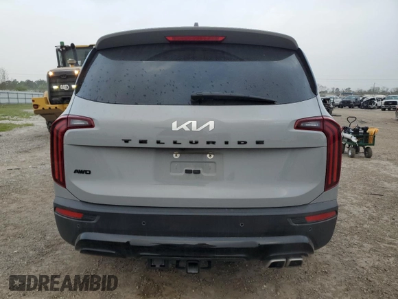 2022 Kia Telluride EX with VIN 5XYP3DHC4NG243033, listed as a Copart auction lot 49162145 with 57,665 mi miles and Salvage Title. Bid and sale history available at carsss.com. Image 6.