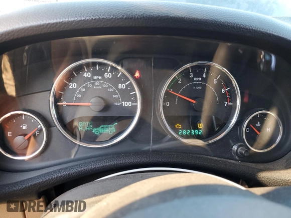 2011 Jeep Wrangler Sahara with VIN 1J4GA5D16BL567739, listed as a Copart auction lot 73542244 with 282,392 mi miles and Non Repairable. Bid and sale history available at DreamBid. Image 9.