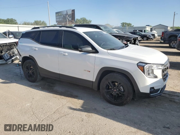 2023 GMC Terrain AT4 with VIN 3GKALYEG0PL145721, listed as a Copart auction lot 57461565 with 41,279 mi miles and Salvage title. Bid and sale history available at DreamBid. Image 4.
