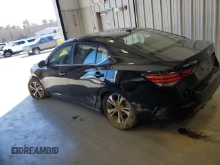 2022 Nissan Sentra SV with VIN 3N1AB8CV3NY206885, listed as a Copart auction lot 50695795 with 56,789 mi miles and Salvage Title. Bid and sale history available at DreamBid. Image 2.