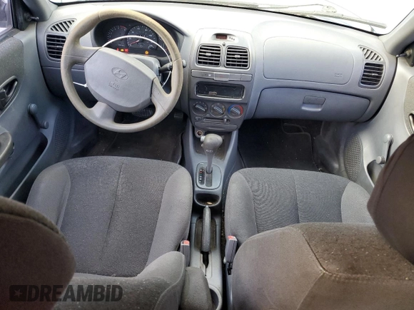 2001 Hyundai Accent GL with VIN KMHCG45C91U195735, listed as a Copart auction lot 80950554 with 164,176 mi miles and Salvage Title. Bid and sale history available at carsss.com. Image 8.