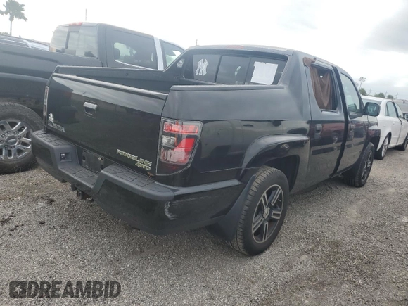 2013 Honda Ridgeline Sport with VIN 5FPYK1F7XDB017488, listed as a Copart auction lot 75591434 with 0 mi miles and Salvage Title. Bid and sale history available at carsss.com. Image 3.