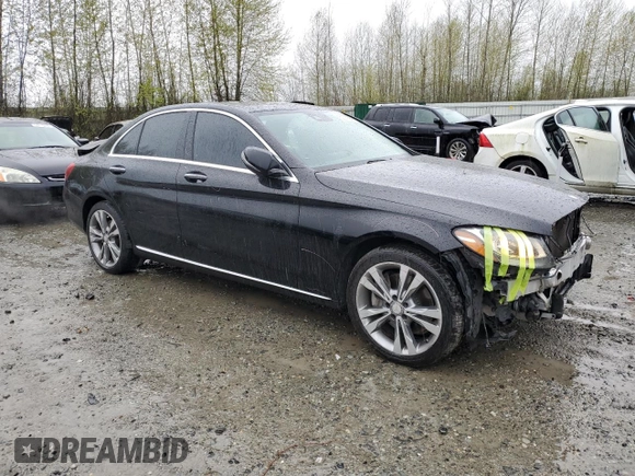 2016 Mercedes-Benz C 300 Luxury with VIN 55SWF4KB6GU155838, listed as a Copart auction lot 52011555 with 90,458 mi miles and Salvage Title. Bid and sale history available at carsss.com. Image 4.
