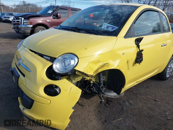 2013 FIAT 500 Pop with VIN 3C3CFFARXDT584755, listed as a IAAI auction lot 41623090 with 87,776 mi miles. Bid and sale history available at carsss.com. Image 17.
