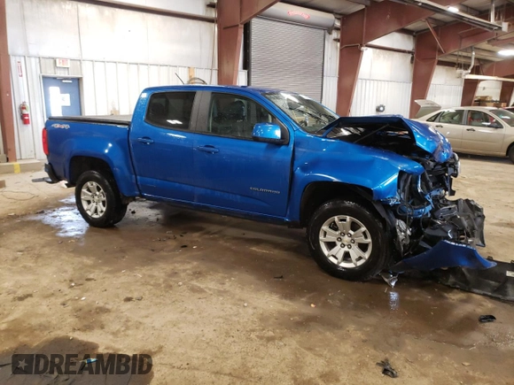 2021 Chevrolet Colorado 4WD LT with VIN 1GCGTCEN7M1175387, listed as a Copart auction lot 53794615 with Not provided miles and Non repairable. Bid and sale history available at DreamBid. Image 4.