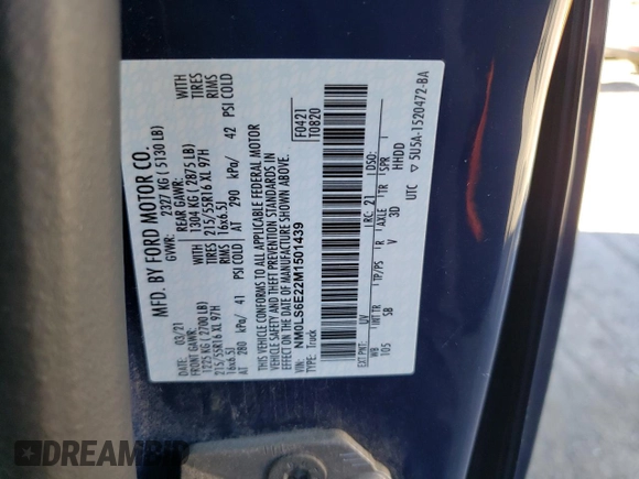 2021 Ford Transit Connect XL z VIN NM0LS6E22M1501439, wystawiony jako Copart lot #76339604 z przebiegiem 67 388 mil mil oraz Szkoda całkowita • Salvage title. Historia ofert i sprzedaży dostępna na DreamBid. Obrazek 16.