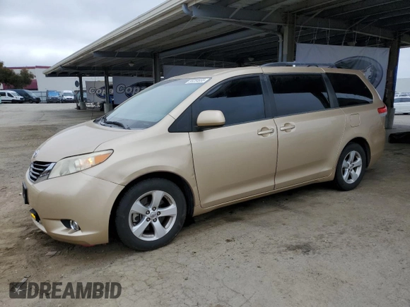 2012 Toyota Sienna LE AAS with VIN 5TDKK3DC7CS240947, listed as a Copart auction lot 55254655 with 145,127 mi miles and Salvage Title. Bid and sale history available at DreamBid. Image 1.