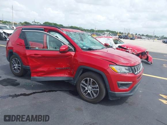2019 Jeep Compass Latitude with VIN 3C4NJCBB8KT843811, listed as a IAAI auction lot 42442207 with 83,608 mi miles and . Bid and sale history available at DreamBid. Image 1.