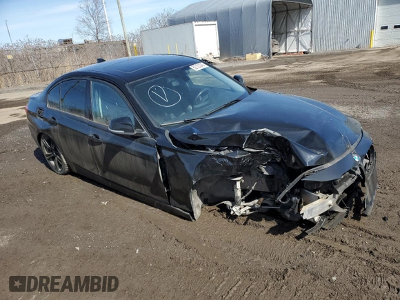 2015 BMW 3 Series 320i xDrive with VIN WBA3C3G59FNT51733, listed as a Copart auction lot 52123345 with Not provided miles and Salvage title. Bid and sale history available at DreamBid. Image 4.
