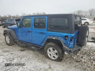 2023 Jeep Wrangler Sport S with VIN 1C4HJXDN5PW573692, listed as a Copart auction lot 42982875 with 25,584 mi miles and Salvage Title. Bid and sale history available at DreamBid. Image 2.