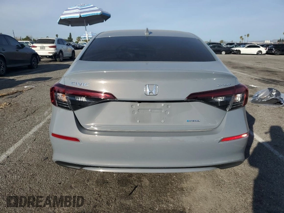 2025 Honda Civic Sedan Hybrid Sport with VIN 2HGFE4F86SH315255, listed as a Copart auction lot 47023395 with 8,249 mi miles and Salvage Title. Bid and sale history available at carsss.com. Image 6.