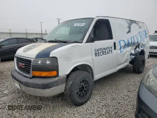 2015 GMC Savana Cargo Van with VIN 1GTW7FCF8F1904609, listed as a Copart auction lot 45178835 with 181,432 mi miles and Salvage Title. Bid and sale history available at carsss.com. Image 1.