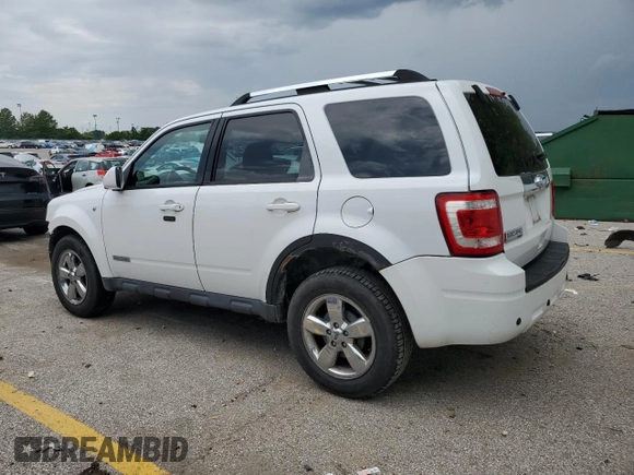 2008 Ford Escape Limited with VIN 1FMCU04188KB34707, listed as a Copart auction lot 62664405 with 204,695 mi miles and Salvage title. Bid and sale history available at DreamBid. Image 2.