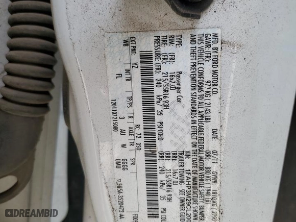 2012 Ford Focus SEL with VIN 1FAHP3M29CL200489, listed as a Copart auction lot 48263135 with NaN miles and Salvage Title. Bid and sale history available at carsss.com. Image 12.
