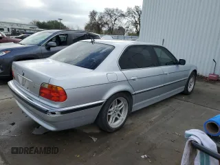 2000 BMW 7 Series 740iL with VIN WBAGH8340YDP13647, listed as a Copart auction lot 85348514 with 0 mi miles and Clean Title. Bid and sale history available at carsss.com. Image 3.