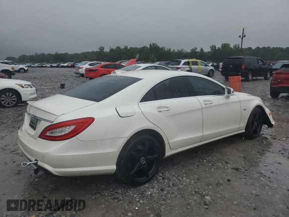 2012 Mercedes-Benz CLS 550 with VIN WDDLJ7DB1CA025721, listed as a Copart auction lot 58651035 with 234,442 mi miles and Salvage title. Bid and sale history available at DreamBid. Image 3.