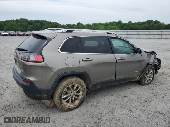 2019 Jeep Cherokee Latitude Plus with VIN 1C4PJMLB2KD169934, listed as a Copart auction lot 57332795 with 110,549 mi miles and Salvage title. Bid and sale history available at DreamBid. Image 3.