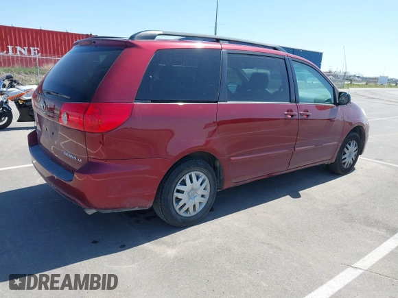 2006 Toyota Sienna CE with VIN 5TDZA23C76S497270, listed as a IAAI auction lot 41970487 with 190,255 mi miles and . Bid and sale history available at DreamBid. Image 4.