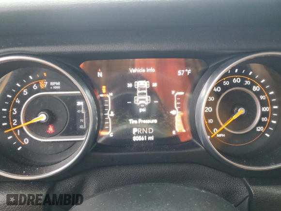 2018 Jeep Wrangler Unlimited Sahara with VIN 1C4HJXEG1JW184054, listed as a Copart auction lot 55666725 with 80,561 mi miles and Salvage title. Bid and sale history available at DreamBid. Image 9.