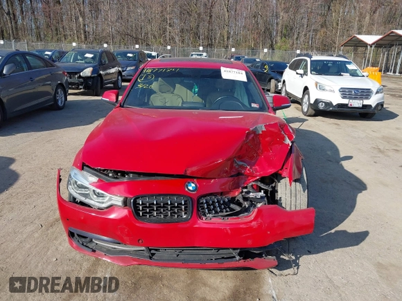 2017 BMW 3 Series 330i with VIN WBA8B9C32HK884916, listed as a IAAI auction lot 41877184 with 118,854 mi miles. Bid and sale history available at carsss.com. Image 12.