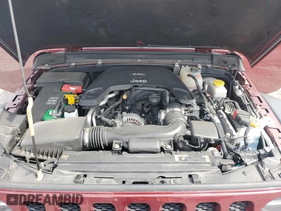 2021 Jeep Wrangler Unlimited Sport S with VIN 1C4HJXDGXMW785601, listed as a Copart auction lot 57342445 with 57,147 mi miles and Salvage title. Bid and sale history available at DreamBid. Image 12.