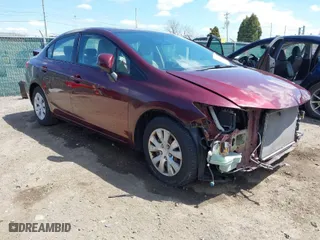 2012 Honda Civic Sdn LX with VIN 2HGFB2F55CH554784, listed as a IAAI auction lot 42037213 with 144,034 mi miles. Bid and sale history available at carsss.com. Image 1.