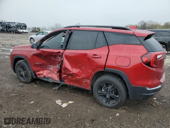 2024 GMC Terrain AT4 z VIN 3GKALYEG4RL219435, wystawiony jako Copart lot #54608085 z przebiegiem 59 572 mil mil oraz Szkoda całkowita • Salvage title. Historia ofert i sprzedaży dostępna na DreamBid. Obrazek 2.