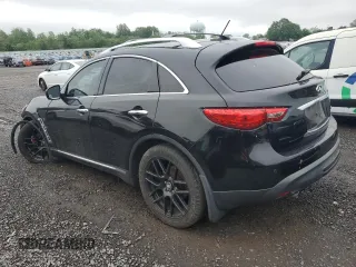 2015 Infiniti QX70 with VIN JN8CS1MW0FM482227, listed as a Copart auction lot 56796535 with 139,531 mi miles and Salvage title. Bid and sale history available at DreamBid. Image 2.
