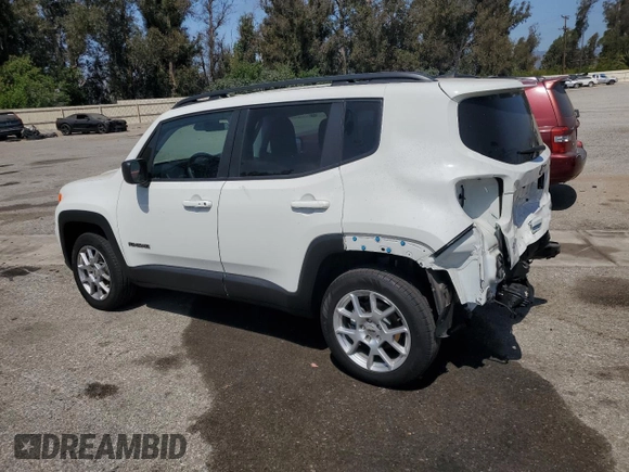 2022 Jeep Renegade Latitude with VIN ZACNJDB12NPN96565, listed as a Copart auction lot 58441965 with 7,162 mi miles and Salvage title. Bid and sale history available at DreamBid. Image 2.