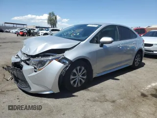 2022 Toyota Corolla Hybrid LE with VIN JTDEAMDE4NJ054502, listed as a Copart auction lot 53554255 with 74,257 mi miles and Clean Title. Bid and sale history available at carsss.com. Image 1.