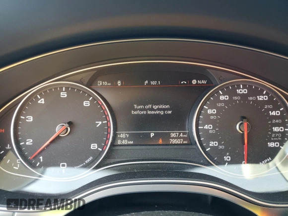 2015 Audi A6 2.0T Premium Plus with VIN WAUGFAFC4FN024606, listed as a Copart auction lot 50426205 with 79,507 mi miles and Salvage Title. Bid and sale history available at carsss.com. Image 9.