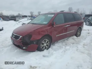 2014 Kia Sedona EX with VIN KNDMH4C77E6588008, listed as a Copart auction lot 46509065 with 187,806 mi miles and Salvage Title. Bid and sale history available at carsss.com. Image 1.