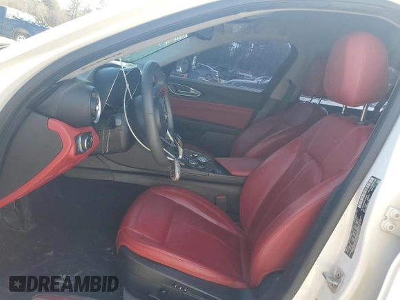 2019 Alfa Romeo Giulia Sport with VIN ZARFAMAN5K7599504, listed as a Copart auction lot 48114655 with 87,155 mi miles and Salvage title. Bid and sale history available at DreamBid. Image 7.