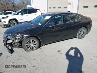 2015 Acura TLX Tech with VIN 19UUB1F51FA014434, listed as a IAAI auction lot 40791595 with 104,757 mi miles. Bid and sale history available at carsss.com. Image 17.