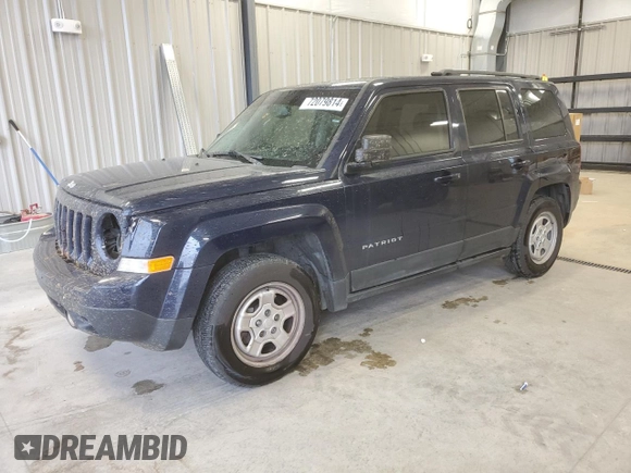 2017 Jeep Patriot Sport with VIN 1C4NJPBA4HD134399, listed as a Copart auction lot 72079814 with 113,035 mi miles and Salvage title. Bid and sale history available at DreamBid. Image 1.