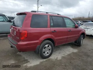 2005 Honda Pilot EX-L with NAVI with VIN 2HKYF18785H568676, listed as a Copart auction lot 49453425 with 0 mi miles and Salvage Title. Bid and sale history available at carsss.com. Image 3.