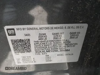 2021 GMC Terrain SLE z VIN 3GKALMEV2ML384884, wystawiony jako IAAI lot #42124666 z przebiegiem 86 791 mil mil oraz . Historia ofert i sprzedaży dostępna na DreamBid. Obrazek 9.