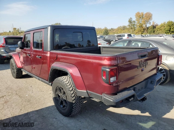 2021 Jeep Gladiator Willys with VIN 1C6HJTAGXML590037, listed as a Copart auction lot 77771864 with 92,087 mi miles and Salvage Title. Bid and sale history available at carsss.com. Image 2.